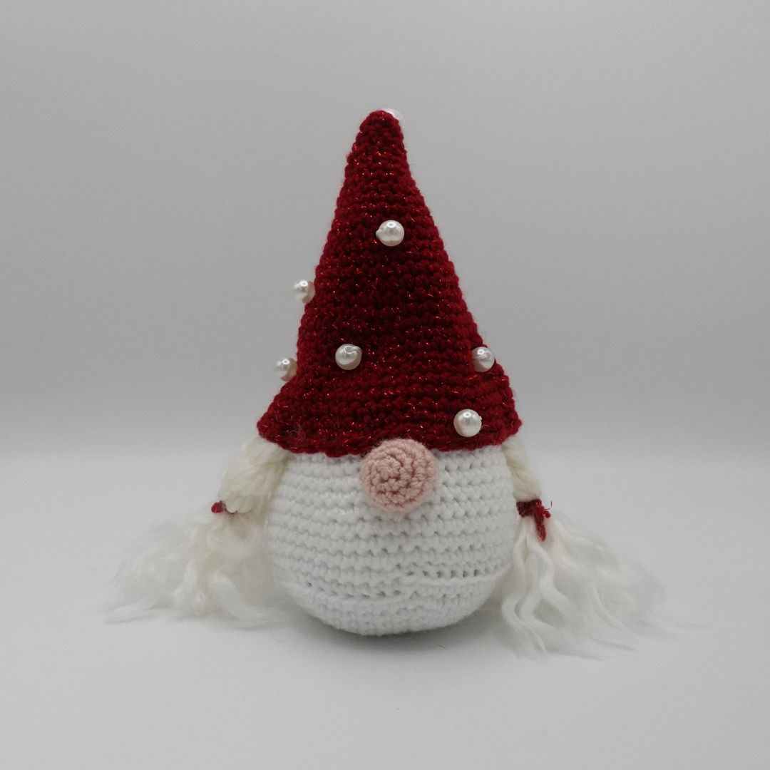 Gnome de noël à couettes