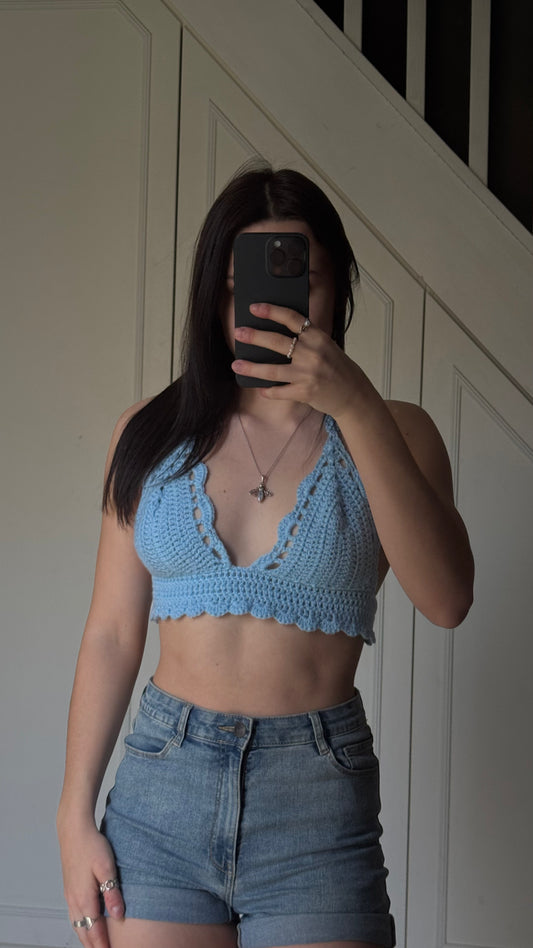 Top été bleu