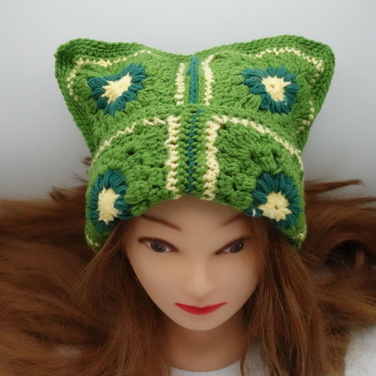 Bonnet granny vert
