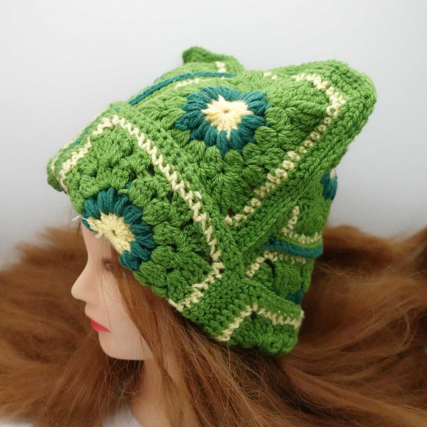 Bonnet granny vert